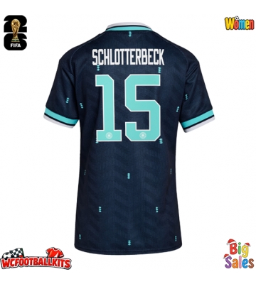 Germany Nico Schlotterbeck #15 Replica Away Stadium Shirt for Women World Cup 2026 Short Sleeve